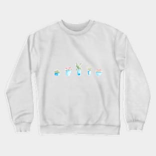 Watercolor Botanical potted plants Crewneck Sweatshirt